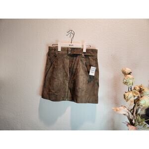 [BLANKNYC] Brown Suede Mini‎ Skirt - Size 29, Lined, NWT, Zipper Pockets